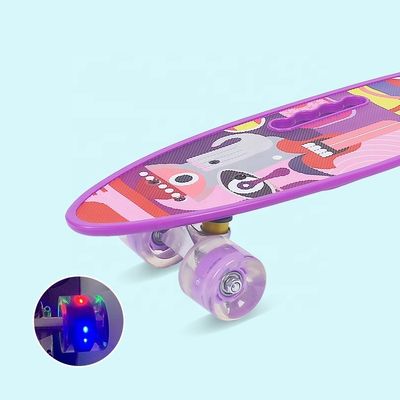 Flat-Plate Handheld Small Fish Board Printed Skateboard Vier Wielen Flash Mobility Scooter Voor Jongens En Meisjes