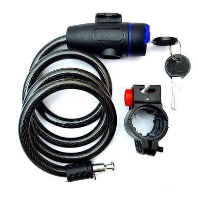 Anti-diefstal fiets beveiliging slot roestvrij staal kabel spoel voor kasteel motorfiets fiets MTB fiets met 2 sleutel