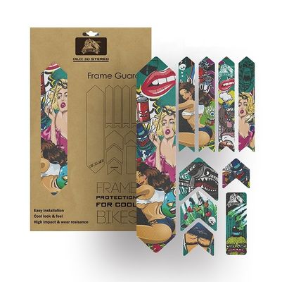 PVC-fietsstickers voor anti-glij-MTB-raambescherming en aangepast design van de wegfiets