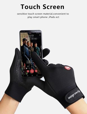 Zwarte fietshandschoenen voor mannen en vrouwen Full Finger Touch Screen Outdoor Sports Handschoenen