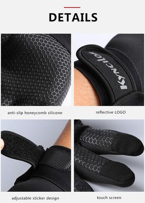 Zwarte fietshandschoenen voor mannen en vrouwen Full Finger Touch Screen Outdoor Sports Handschoenen