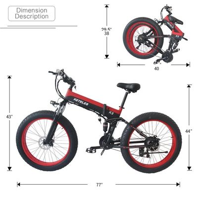 15AH batterij 26x4.0 inch elektrische fiets met een krachtige 1000W motor en 7-speed versnelling