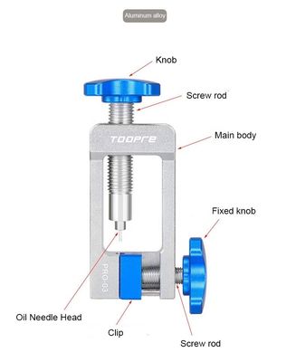 Aluminium legering Multifunctionele fiets olie naald Invoegtool Vijf-lijnen lichaam truncatie
