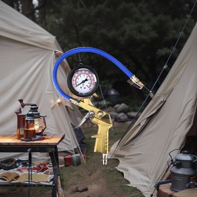 Aluminium banden luchtopblaasgeweer Digitale banddrukmeter 200 PSI Max-druk