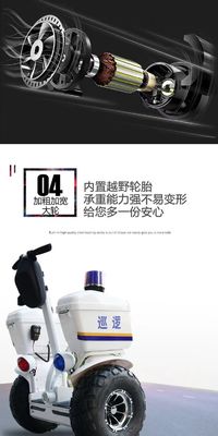 Verbeter je patrouille met Angelol 20-inch Fat Tire Tweewiel Zelf-Balance elektrische wagen