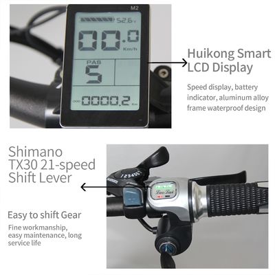 Aluminium frame 48V 13AH Lithiumbattery Fat Tire Elektrische fiets met 1000W motor