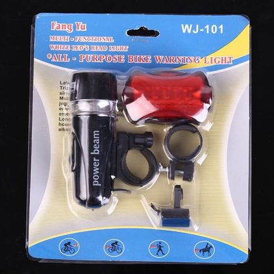 Hoge helderheid Achterwiel draaiend licht 5 LED fiets accessoires Combo Set