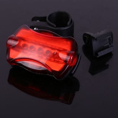 Hoge helderheid Achterwiel draaiend licht 5 LED fiets accessoires Combo Set
