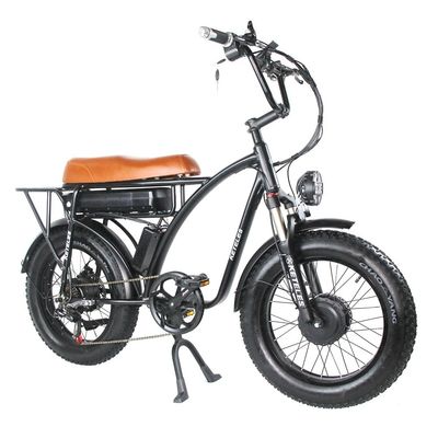 2000W Dual Motor Elektrische fiets met achterste motorpositie en 3 uur oplaadtijd