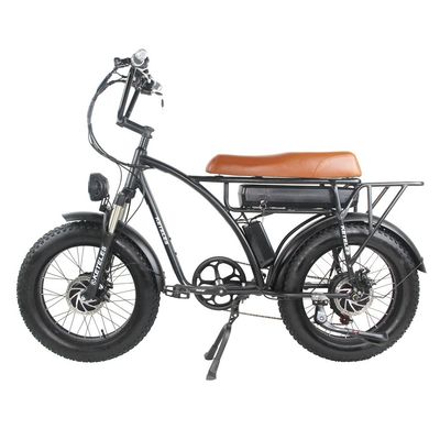 2000W Dual Motor Elektrische fiets met achterste motorpositie en 3 uur oplaadtijd