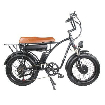 2000W Dual Motor Elektrische fiets met achterste motorpositie en 3 uur oplaadtijd