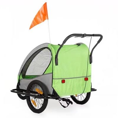 2021 Aluminium Bike Baby Trailer voor Kinderen 2 Houders MTB 14' Voorwiel en 20' Achterwiel