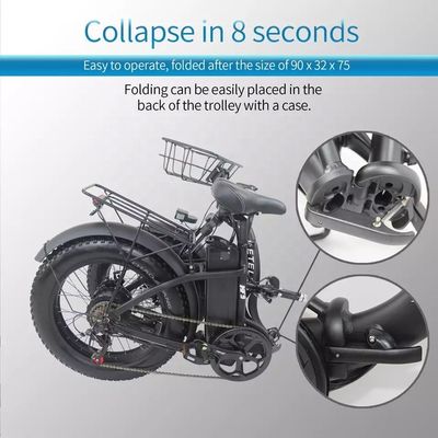 15AH Lithiumbatterij Elektrische vouwfiets EU Warehouse Dropshipping met 250W motor