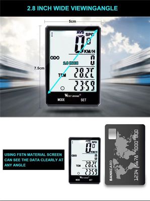2.8 inch ABS Bike Computer voor lichte oefening Sensor Draadloze snelheidsmeter door Inbike