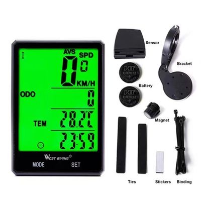 2.8 inch ABS Bike Computer voor lichte oefening Sensor Draadloze snelheidsmeter door Inbike