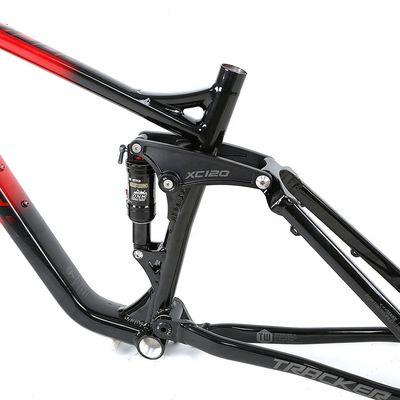 AL7005 Dual Suspension Mountain Bike Frame 120mm Reizen voor 17 19 Inch Downhill Bikes