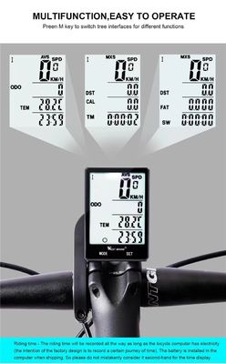 2.8 inch ABS Bike Computer voor lichte oefening Sensor Draadloze snelheidsmeter door Inbike