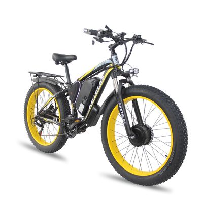 Scheerrem 26" Wielgrootte Dual Motor 2000W 23AH Lithiumbatterij Tweewiel aandrijving E-Bike