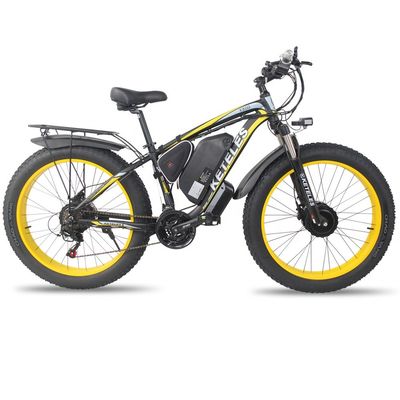 Scheerrem 26" Wielgrootte Dual Motor 2000W 23AH Lithiumbatterij Tweewiel aandrijving E-Bike
