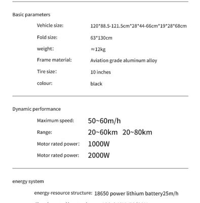 10/11 Inch 48V 60V 1000W 2000W High Power High Speed Cross-Country Elektrische scooter