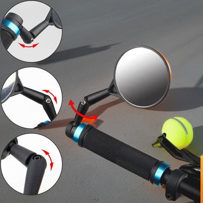 50g 360 graden rotatie veiligheidsreflector Convexe spiegel voor berg- en wegfietsen Duurzame plastic fiets stekker spiegel