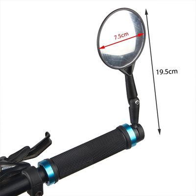 50g 360 graden rotatie veiligheidsreflector Convexe spiegel voor berg- en wegfietsen Duurzame plastic fiets stekker spiegel