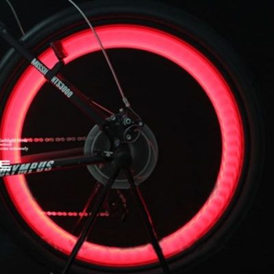 1 x knopbatterij aangedreven JWA siliconen fiets licht frame voor kleurrijk en leuk fietsen