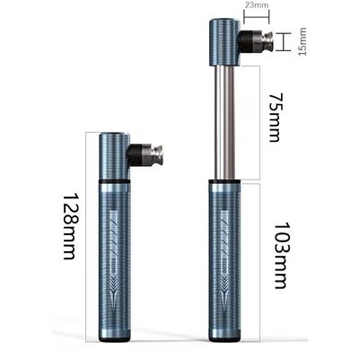 14.5*7.2*4.1cm Mini Universal Aluminium Alloy Bike Pump met AV FV en Schrader Valve