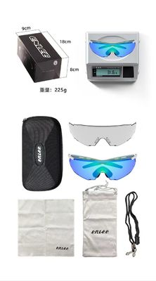 Print Customer's Logo Unisex Aanpasbare Riml Fietsbrillen Kleurveranderende bril