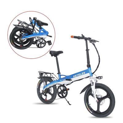 48V 350W 10AH elektrische fiets met 20 inch opvouwbaar frame en 31-60km bereik per vermogen