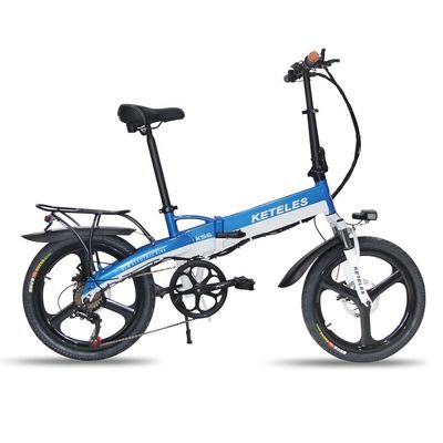 48V 350W 10AH elektrische fiets met 20 inch opvouwbaar frame en 31-60km bereik per vermogen