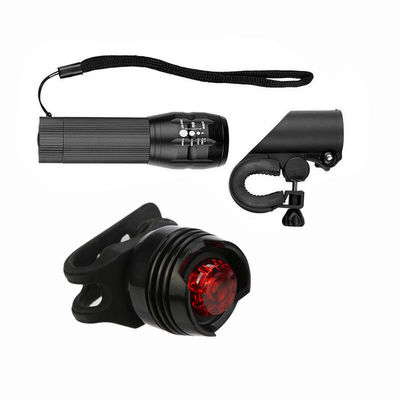 3 in 1 USB oplaadbare LED Waterdicht Super helder Zoom koplamp Achterlicht 50g Gewicht