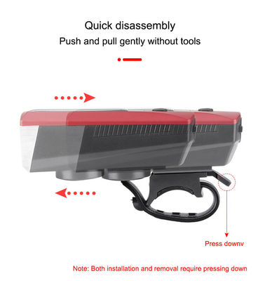 Blauw zonne- en USB-oplaadfietslicht 2000mAh voorlicht voor MTB-fietsrijden
