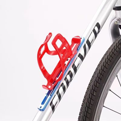 Zilveren fietsfleshouder met verstelbare adapter voor fietsflessen