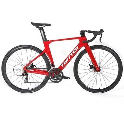 TWITTER Off-road Carbon Pedals 24 Speed Road Bike met schijfremmen en koolstofvezel frame
