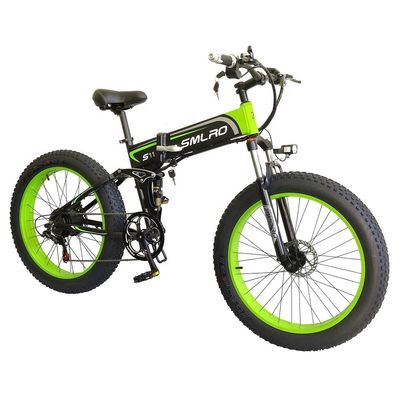 Elektrische fiets Fat Tire Folding 13AH SMLRO S11 26x4.0 Inch 48V 1000W Motor 7 Speed