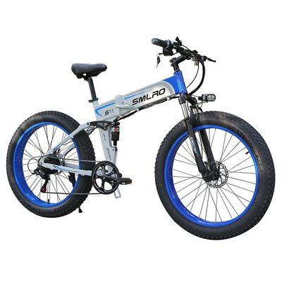 Elektrische fiets Fat Tire Folding 13AH SMLRO S11 26x4.0 Inch 48V 1000W Motor 7 Speed