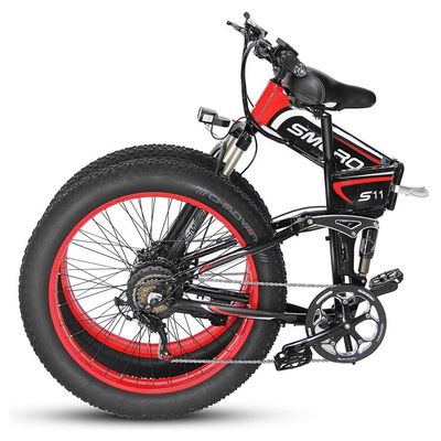 Elektrische fiets Fat Tire Folding 13AH SMLRO S11 26x4.0 Inch 48V 1000W Motor 7 Speed