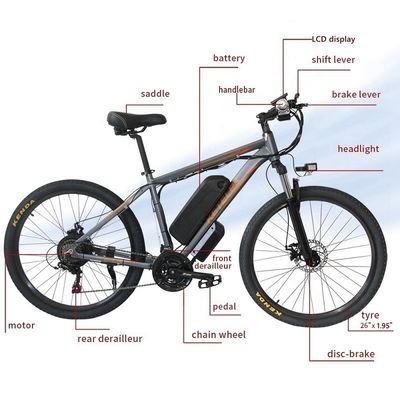 Elektrische Mountainbike 26&quot; E-Bike met 48V 13Ah Lithiumbatterij en krachtige 500W Motor