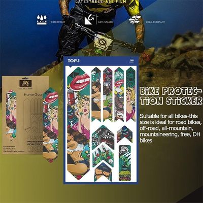 PVC-fietsstickers voor anti-glij-MTB-raambescherming en aangepast design van de wegfiets