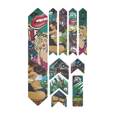 PVC-fietsstickers voor anti-glij-MTB-raambescherming en aangepast design van de wegfiets