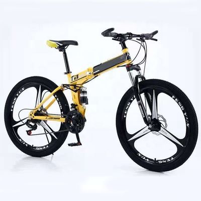 26 inch mountainbike met koolstofstaal frame en 21 snelheid 20 &quot;aluminium alloy wielen