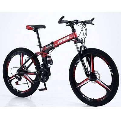 26 inch mountainbike met koolstofstaal frame en 21 snelheid 20 &quot;aluminium alloy wielen