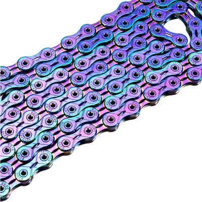 Volledig holle roestvrijstalen fietsketen voor 2021 SUMC 9/10/11/12 Speed Rainbow Bike